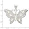 Sterling Silver Mother of Pearl Butterfly Pendant Jewerly 40.3mm x 51.6mm
